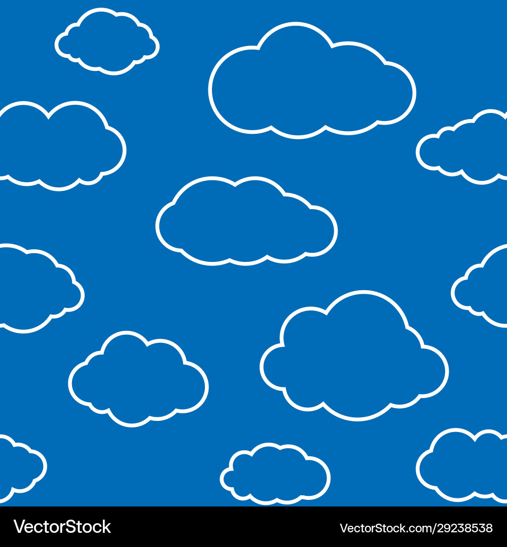 Clouds seamless pattern background Vector Image
