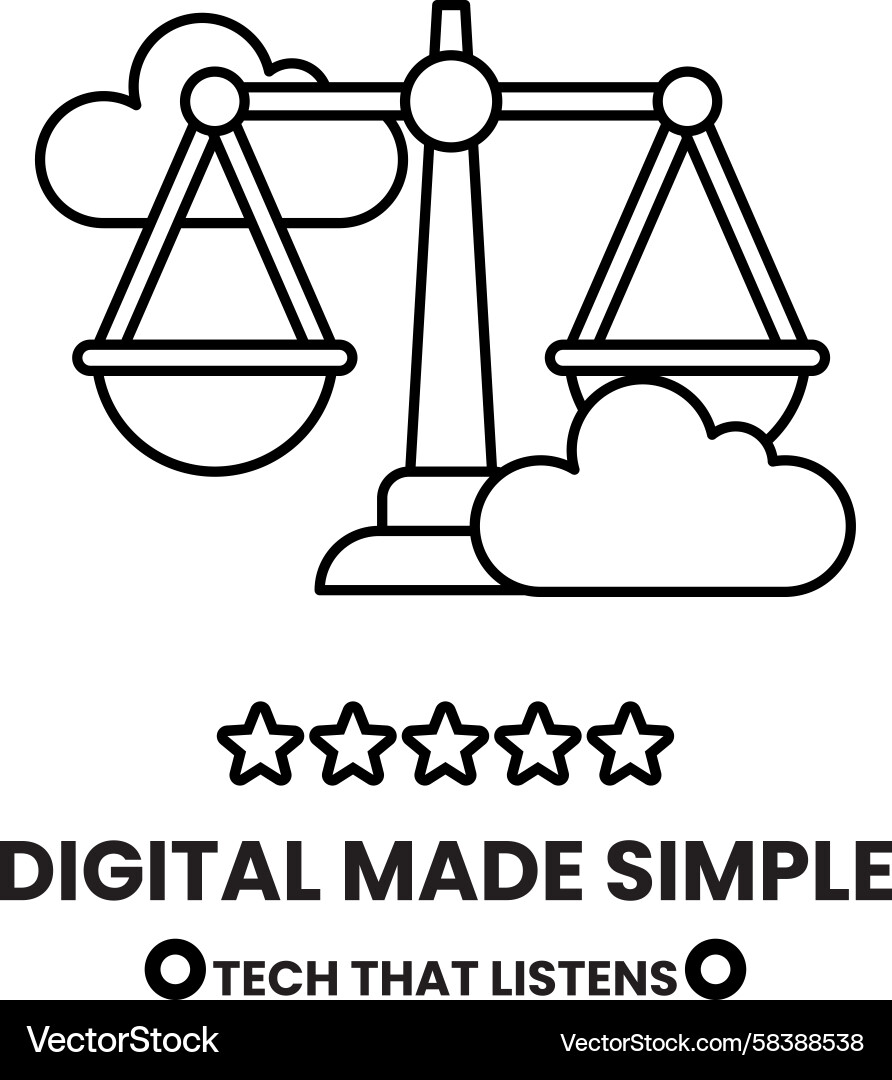 Digital Scale - Made Simple Vector Image