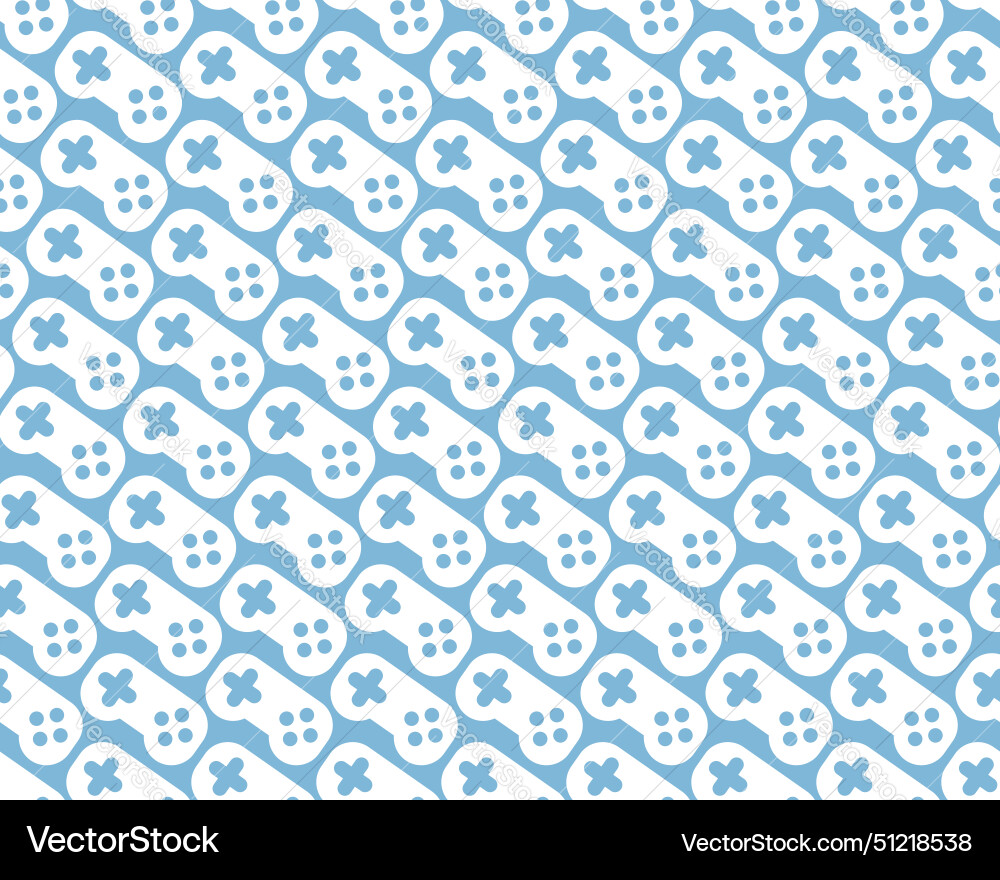 Joystick pattern seamless gamepad background vector image