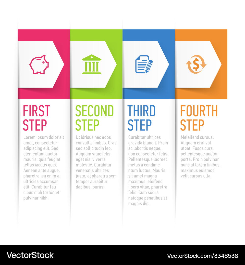 Sequential Number Blocks Layout vector image