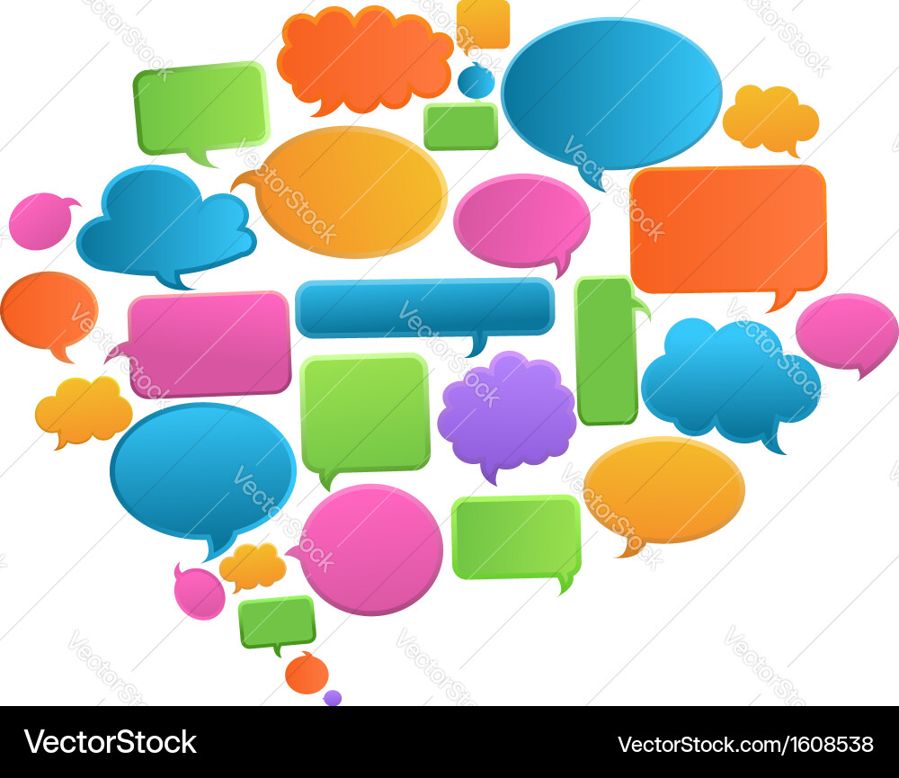 Speech bubbles Royalty Free Vector Image - VectorStock