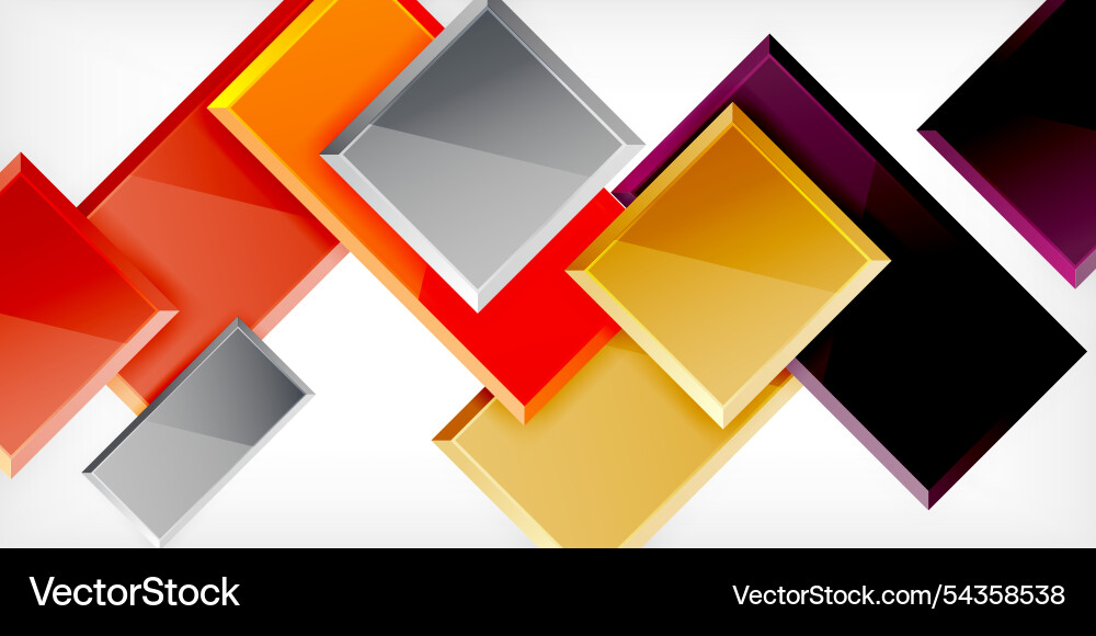 Square shape color abstract geometry Square shape color abstract geometry Vector Image