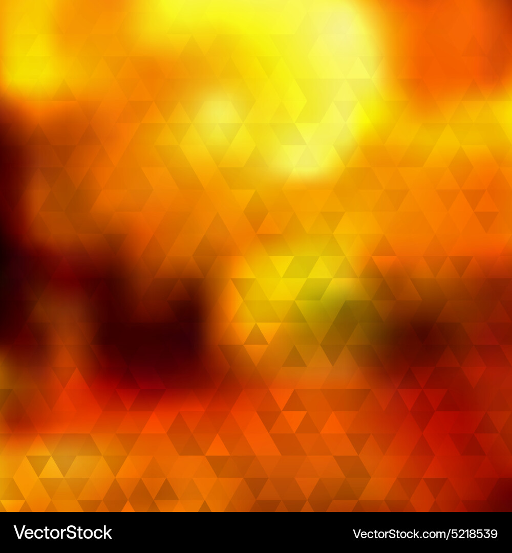 Abstract autumn background of triangles vector image