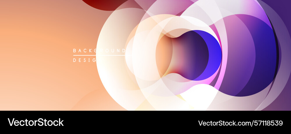 Abstract circles overlap creating vibrant Abstract circles overlap creating vibrant Vector Image