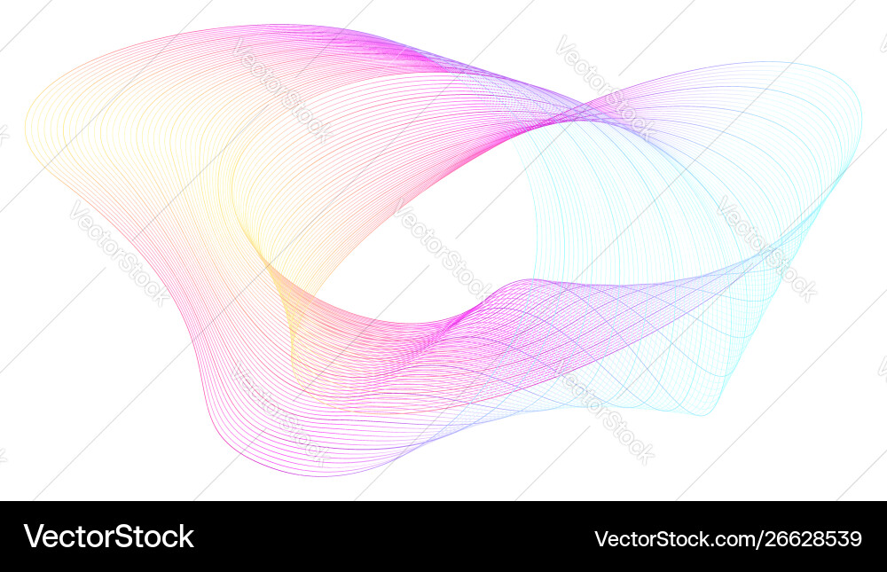 Abstract composition with twisted colored lines Abstract composition with twisted colored lines vector image