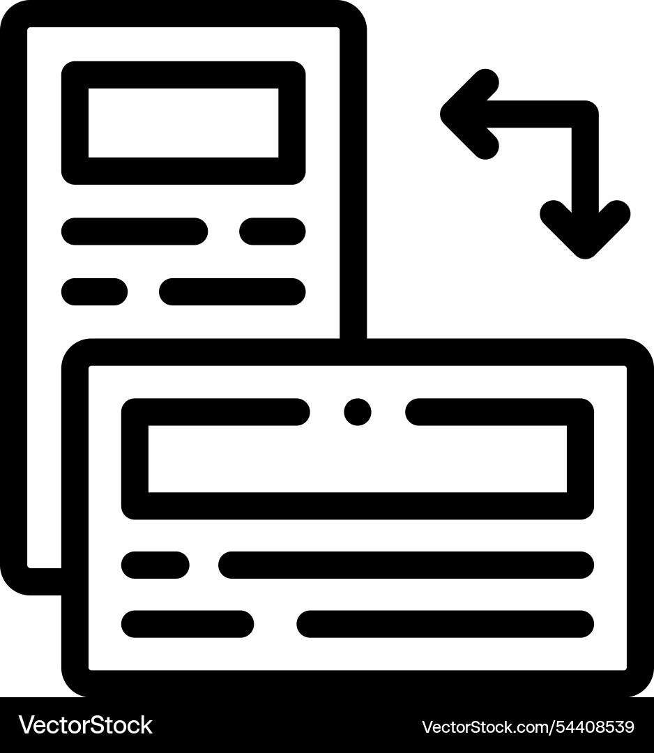 Intermediary icon thin linear style design Intermediary icon thin linear style design vector image
