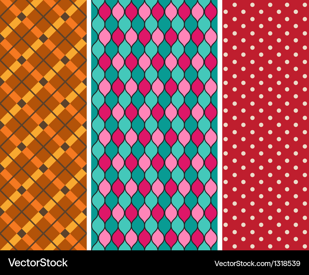 Retro patterns Vector Image