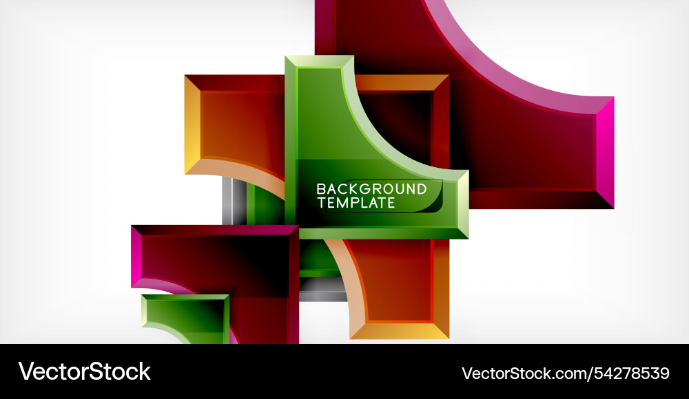 Square arrow shapes with round elements Vector Image