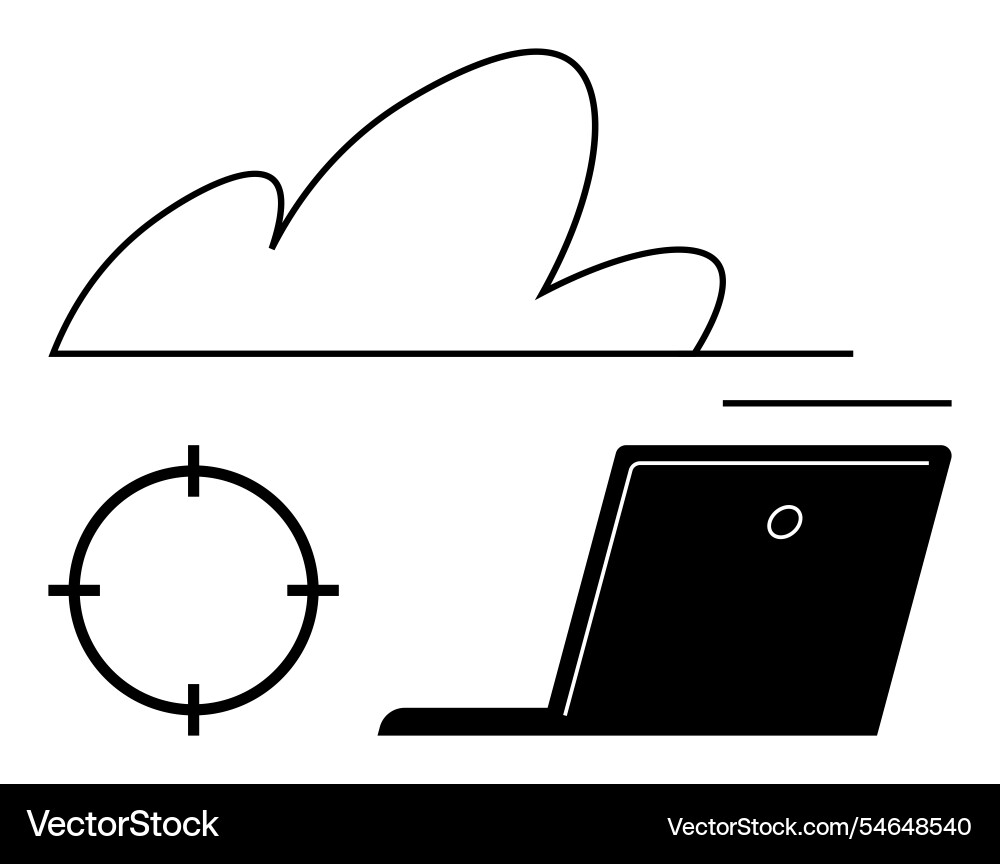Cloud technology tools data targeting and online Cloud technology tools data targeting and online vector image
