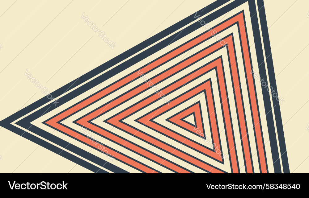 Concentric Triangle Line Art Vector Image