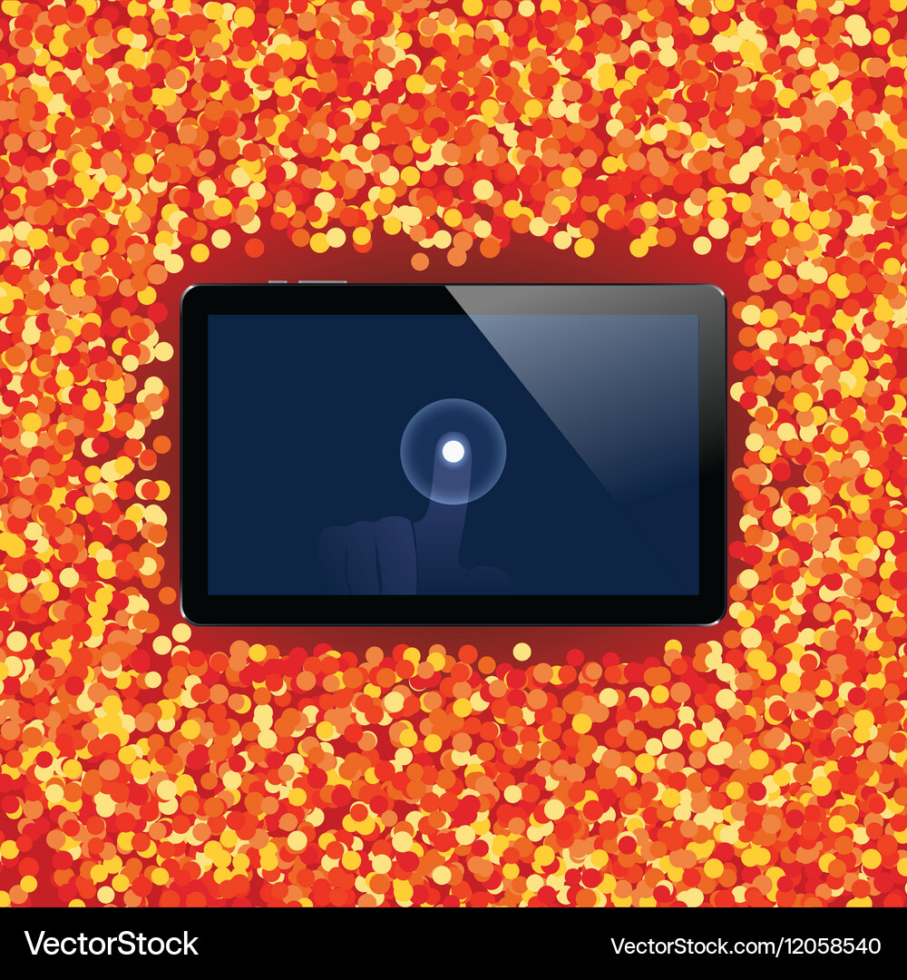 Digital tablet with shiny sensor screen touch Vector Image