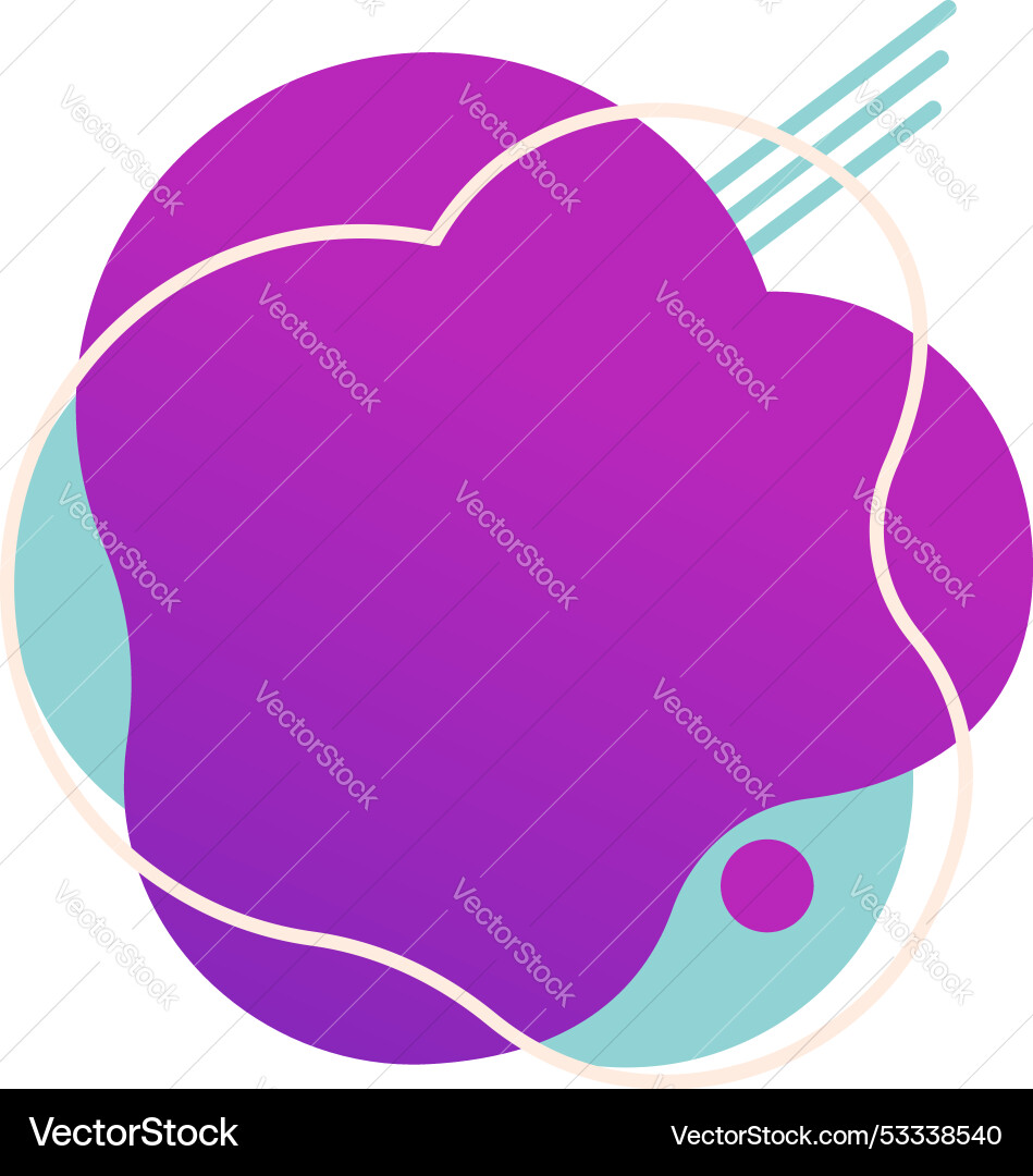 Modern abstract liquid shape with gradient Vector Image