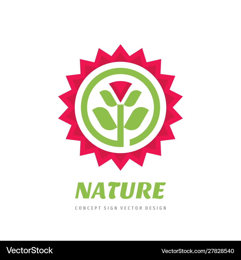 Natur Blume Sonne - Konzept Logo Vorlage Design Natur Blume Sonne - Konzept Logo Vorlage Design vektorbild