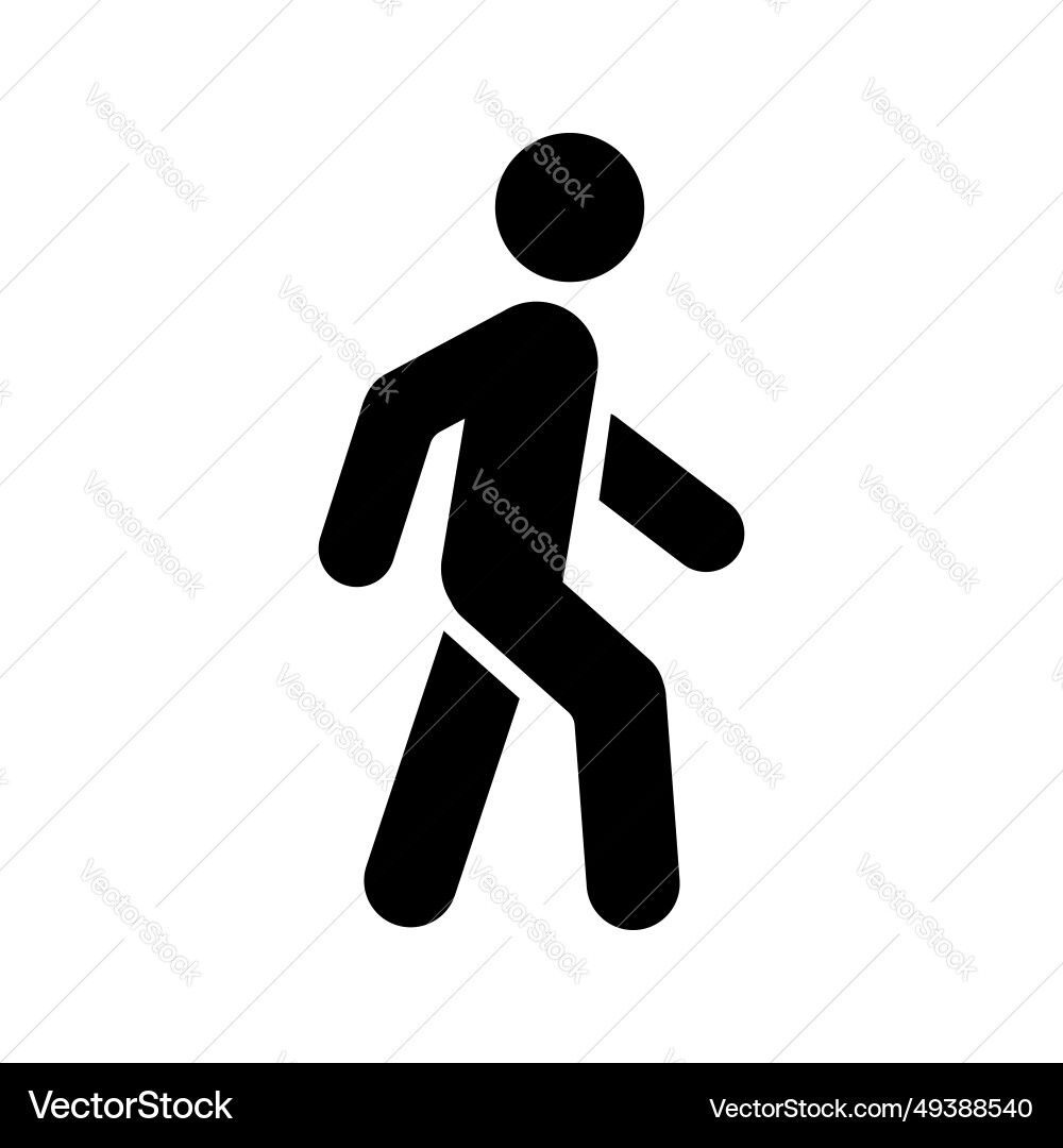 Walking man icon people in motion active vector image