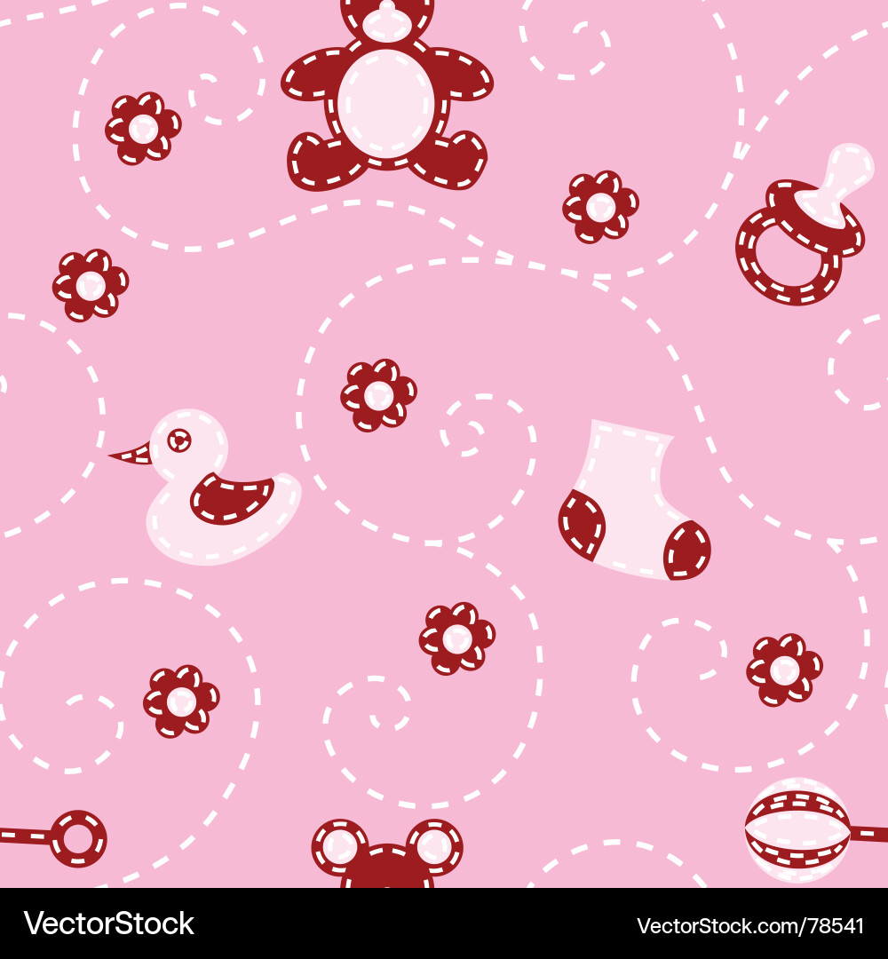 Baby Quilt Pattern - Pink & White Vektorbild