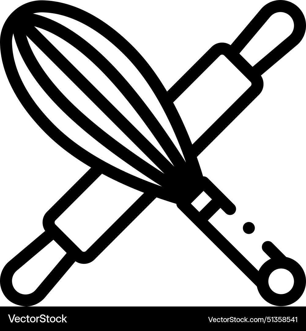 Bakery icon thin linear style design isolated Vector Image