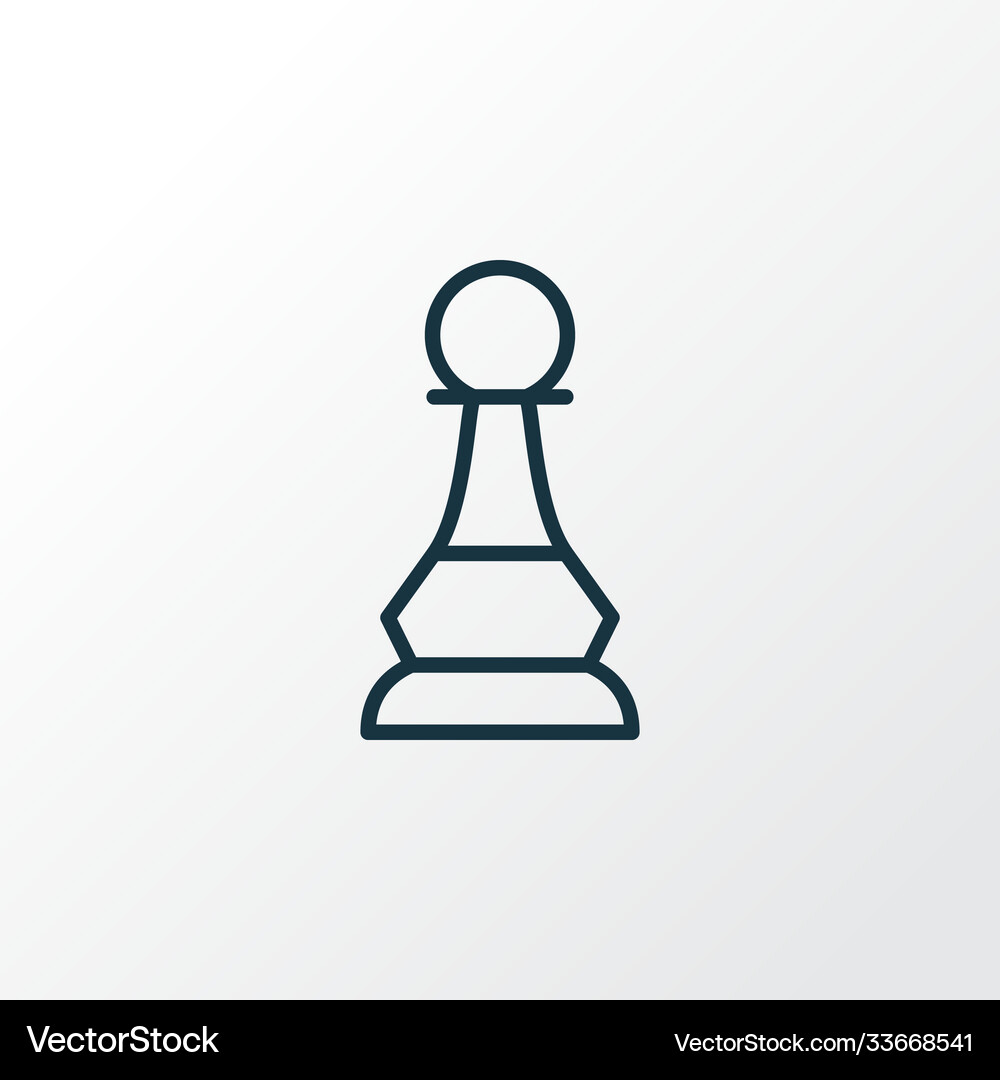 Chess pawn icon line symbol premium quality – Royalty-Free Vector |  VectorStock, image size:1000x1080