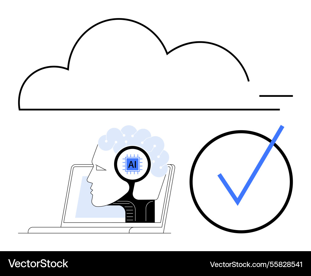 Cloud computing and artificial intelligence Cloud computing and artificial intelligence vector image