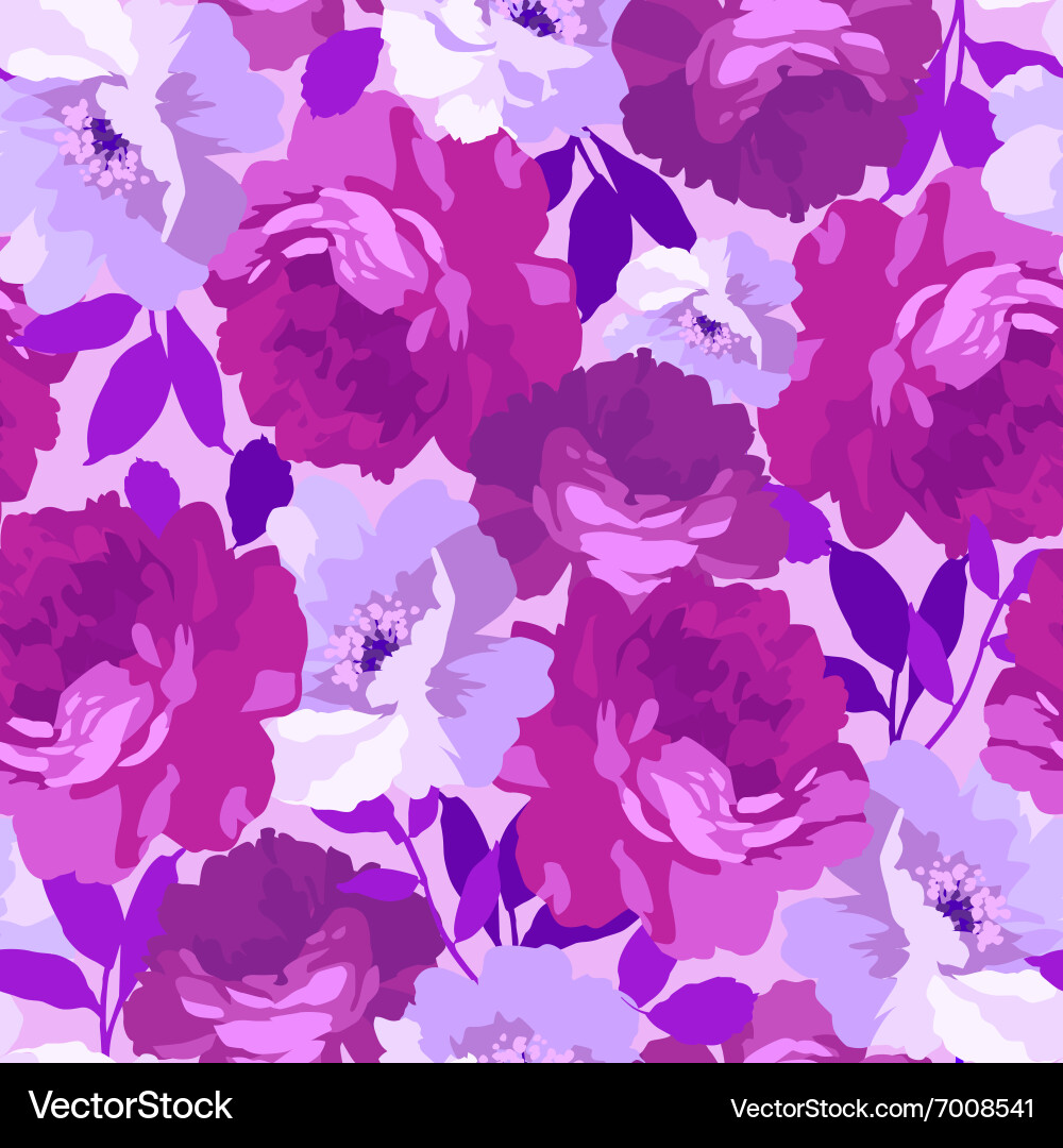 Floral pattern with pink roses Royalty Free Vector Image