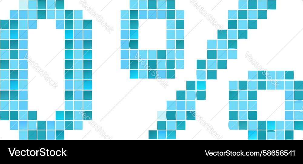 Pixel Art Zero Status Indicator Vector Image
