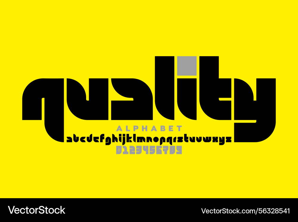 Quality modern style lowercase font alphabet Quality modern style lowercase font alphabet vector image