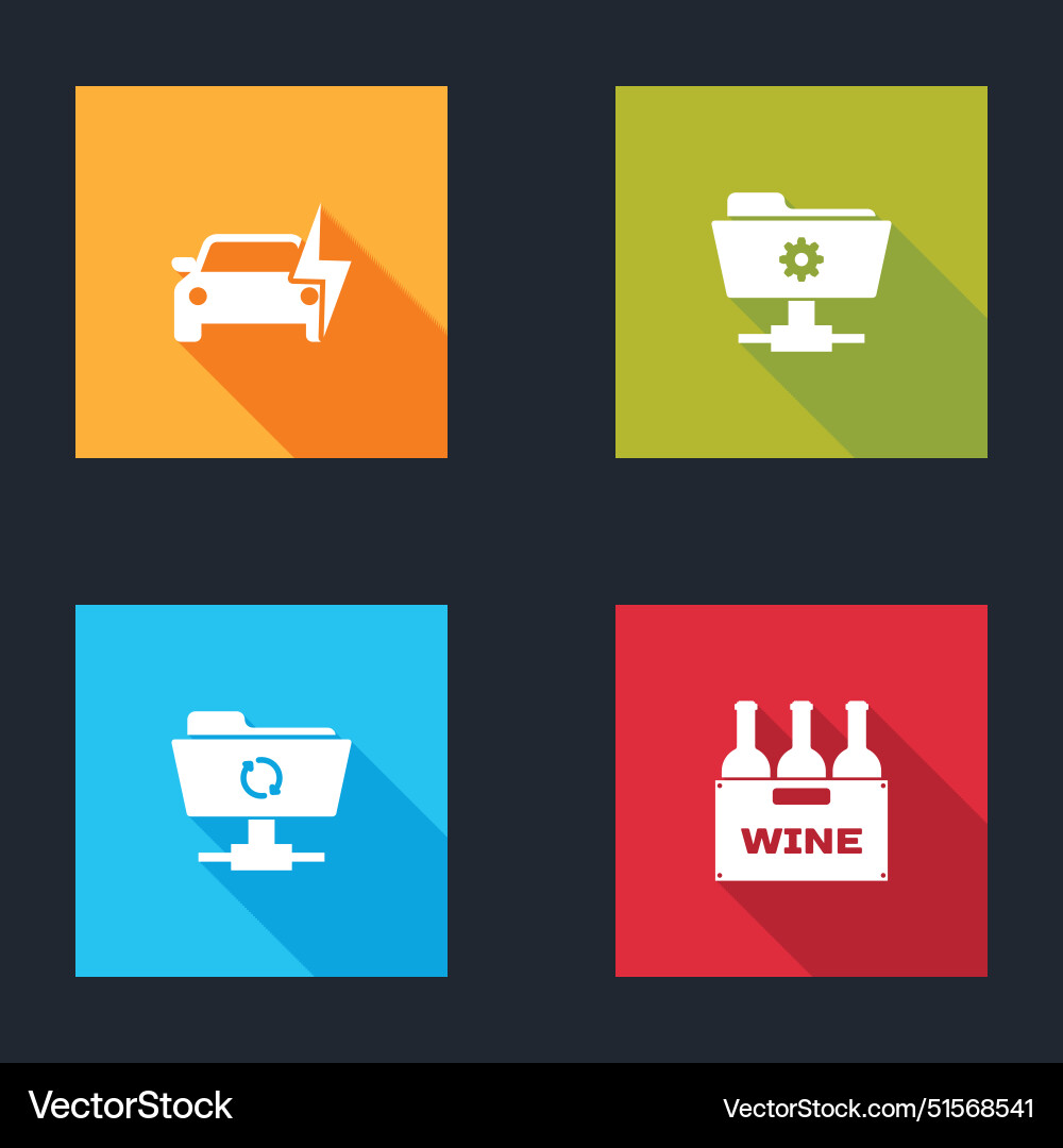 Set electric car ftp settings folder sync refresh Set electric car ftp settings folder sync refresh vector image