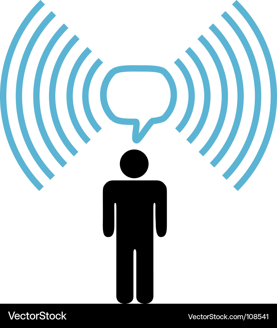 Wireless Communication Network vector image