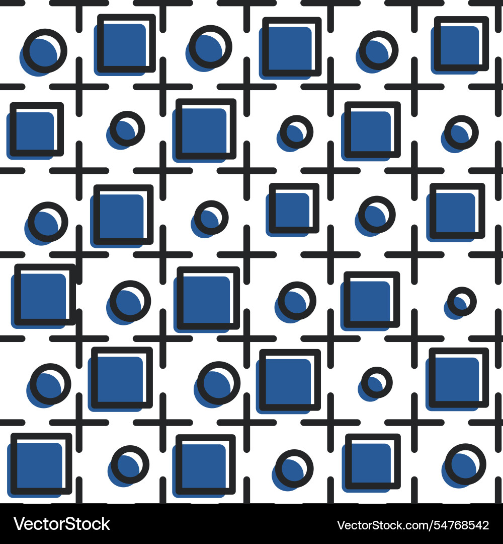 Circles and squares alternating pattern vector image