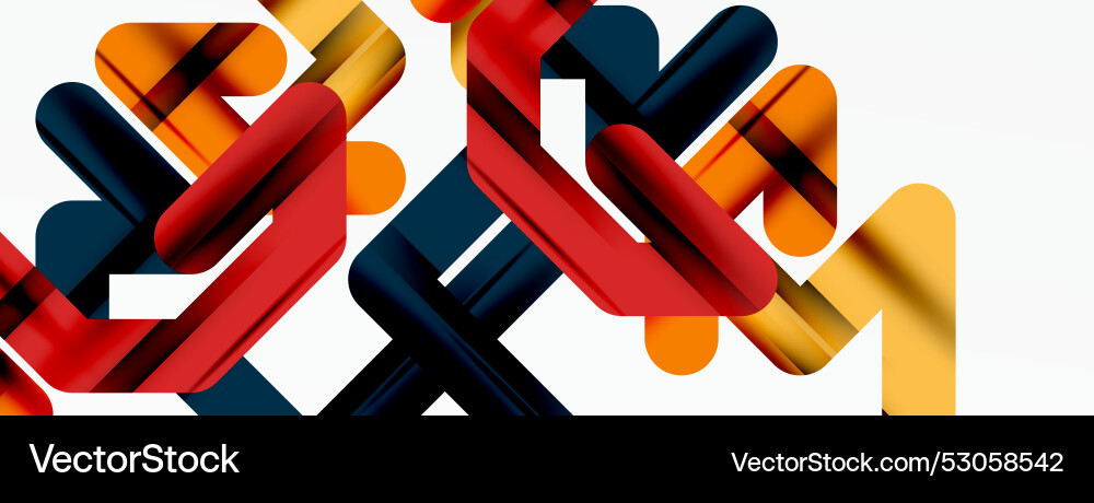 Dynamic colorful lines minimal abstract background Vector Image