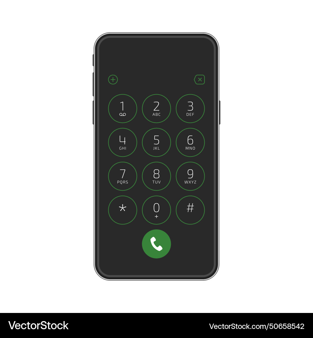 Keypad with numbers and letters on smartphone Keypad with numbers and letters on smartphone vector image