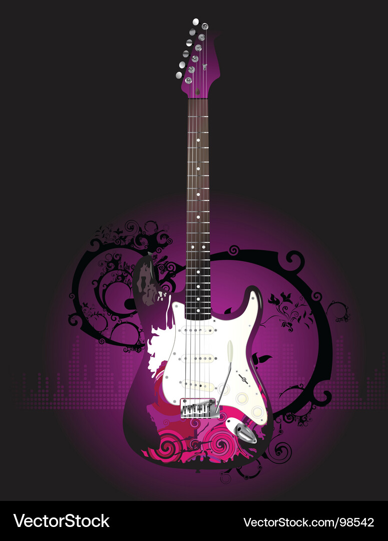 Musical Guitar Artwork Vector Image