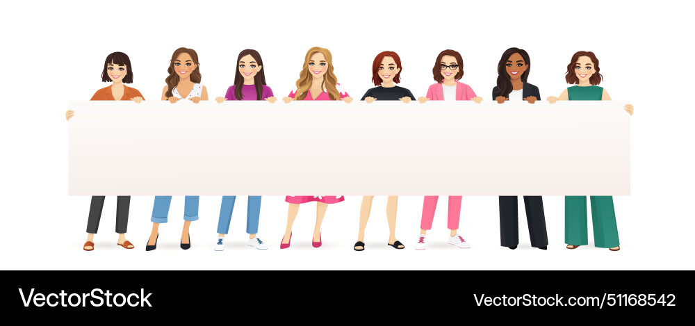 People with placard full length People with placard full length vector image