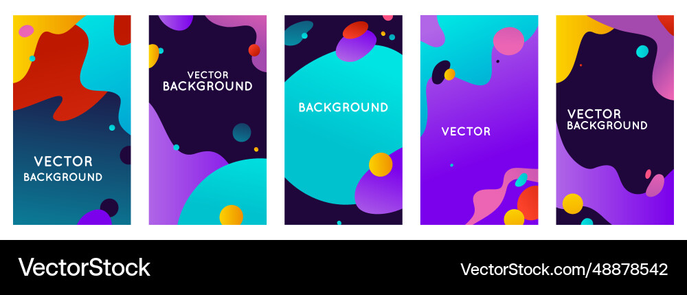 Set of abstract backgrounds with bright gradient Set of abstract backgrounds with bright gradient Vector Image