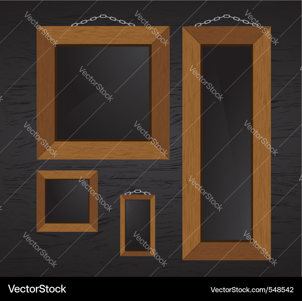 Wooden Frame Collection Vector Image
