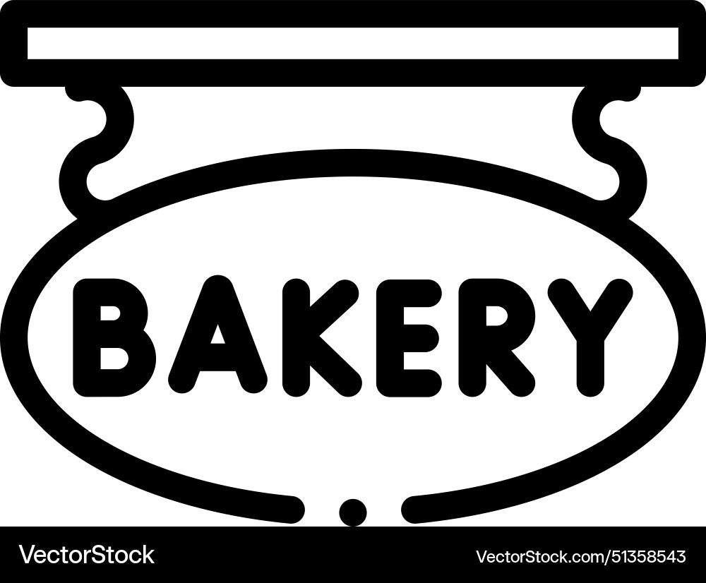 Bakery icon thin linear style design isolated Vector Image