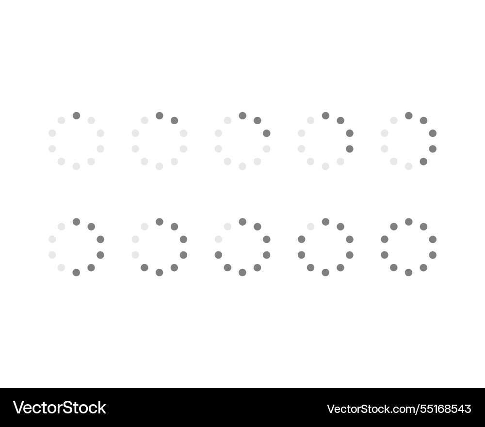 Collection loading bar status icon set of loaded Collection loading bar status icon set of loaded vector image