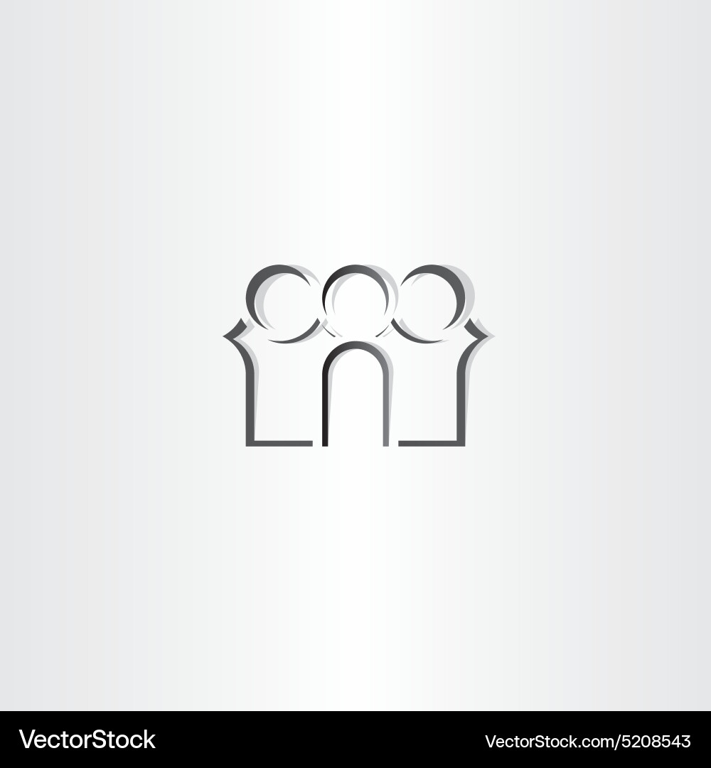 Group of Friends Icon vector image