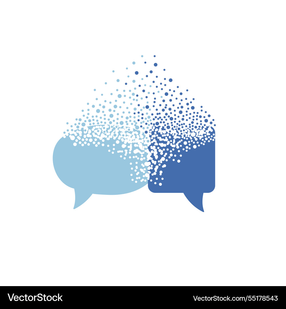 Message bubbles with destruction effect vector image