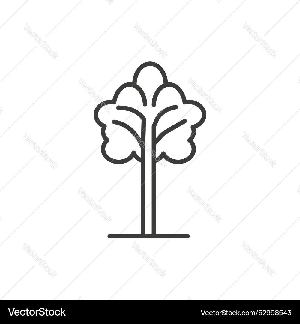 Tree icon set forest simple symbol in black Vector Image