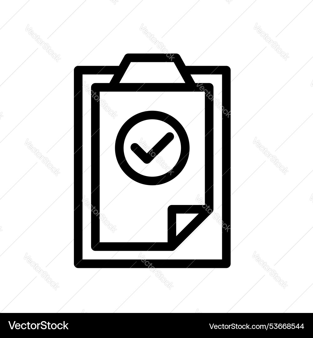 Checking icon outline style design isolated Vector Image