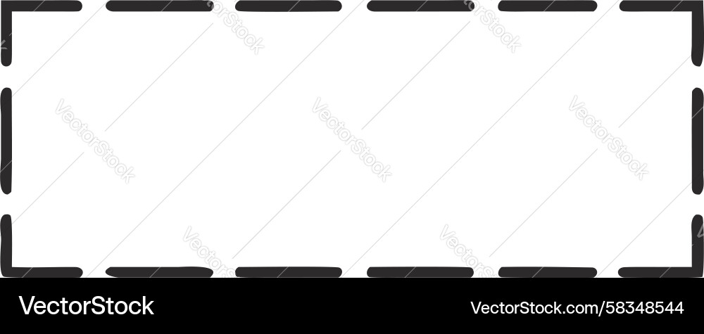 Delicate Dashed Line Frame Vector Image