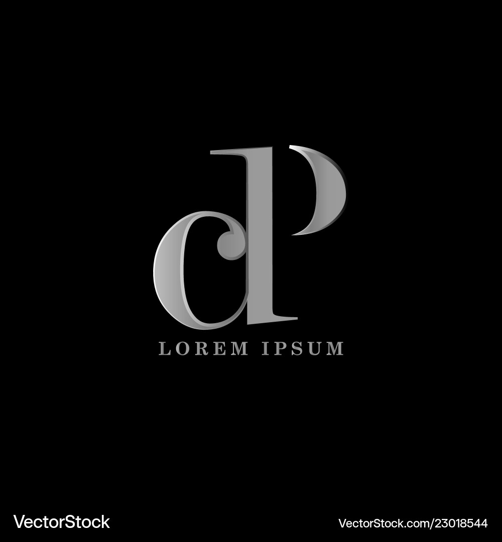 Dp c p letter logo template graphic design Dp c p letter logo template graphic design vector image