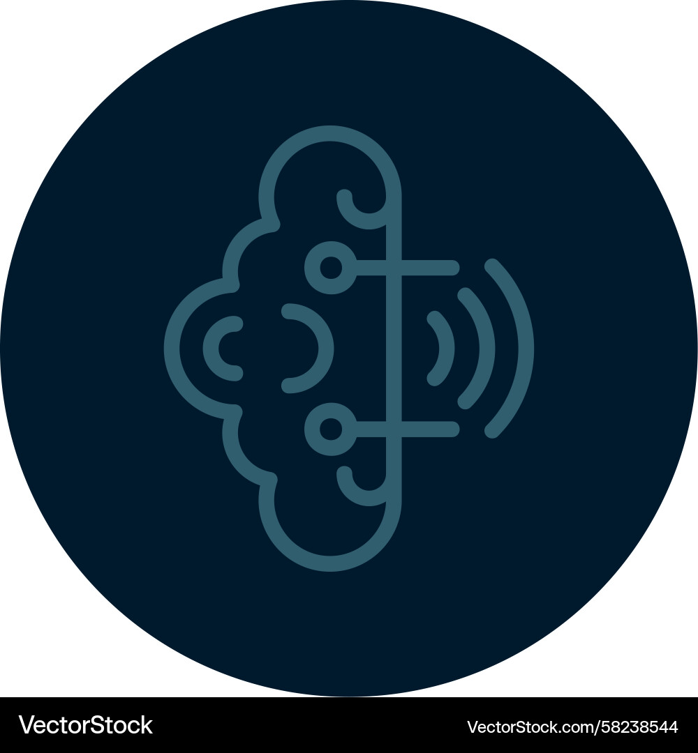 EEG Brainwave Patterns Icon Vector Image