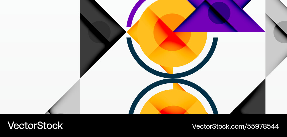 Geometric abstract design with layered triangles Vector Image