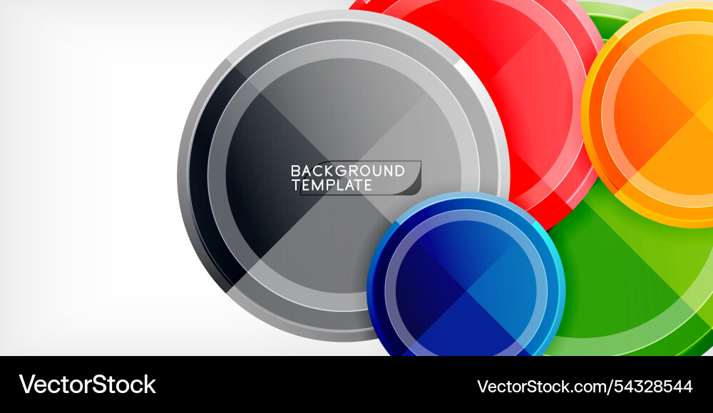 Geometric design abstract background - circles Vector Image