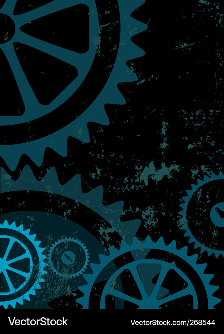 Grunge gear Royalty Free Vector Image - VectorStock