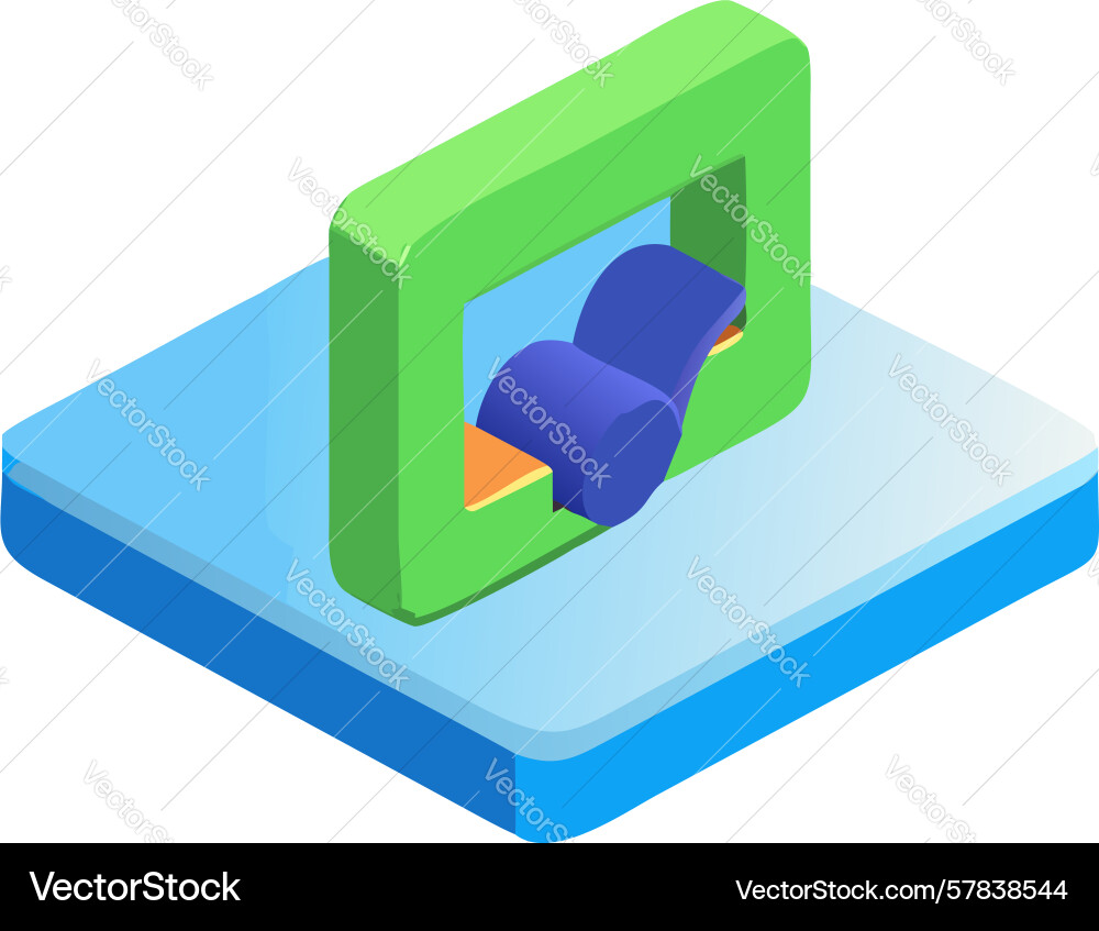 Isometric folder with gear icon for data Vector Image