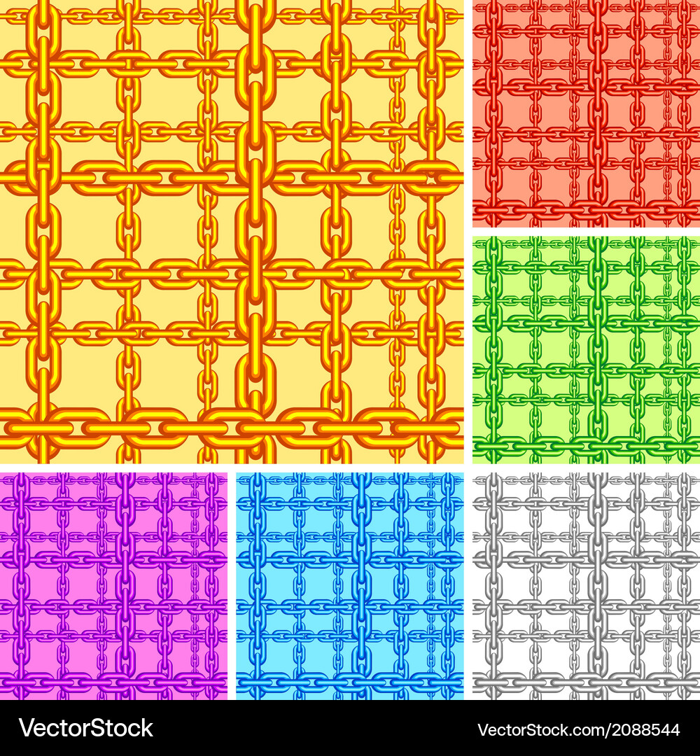 Metallic Chain Link Pattern Vector Image