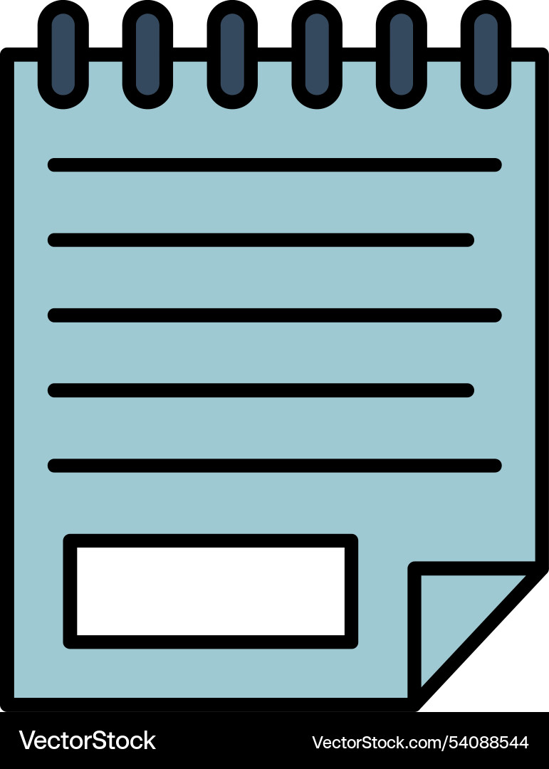 Note line filled icon design vector image
