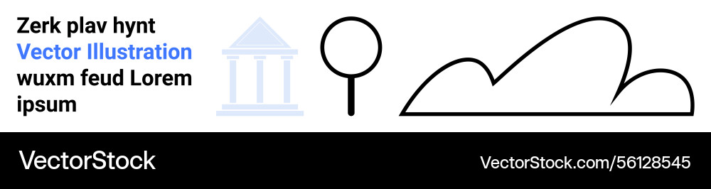 Abstract elements including text column icon Vector Image